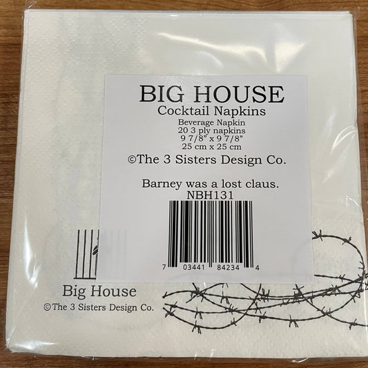Big House Cocktail Napkins, Barney was a lost Claus.