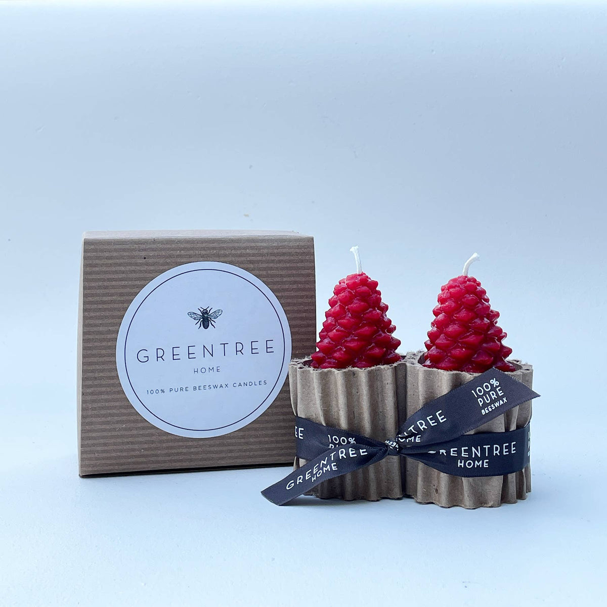 Small Pine Cone Handmade Beeswax Sculptural Candles: Antique