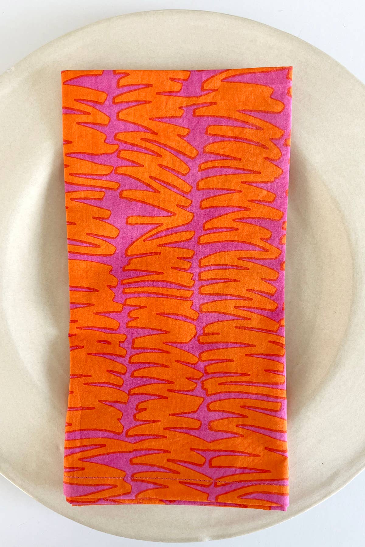 Napkins (Set of 4): Small Totem Brown/Citron