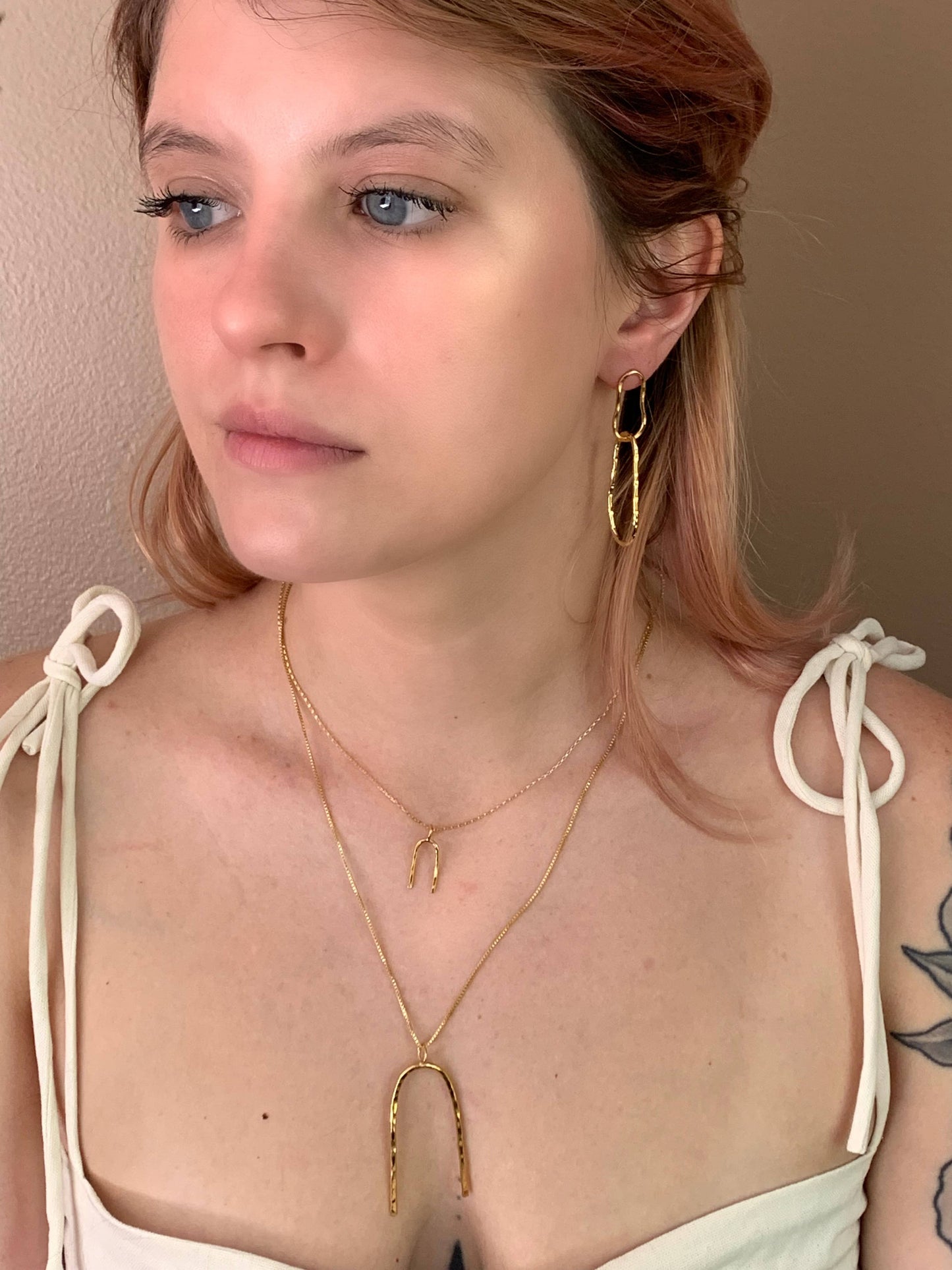 Double Link Oyster Earrings