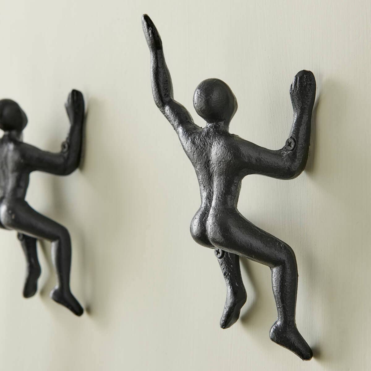 "Wall Climber" Cast Iron Black Wall Hook