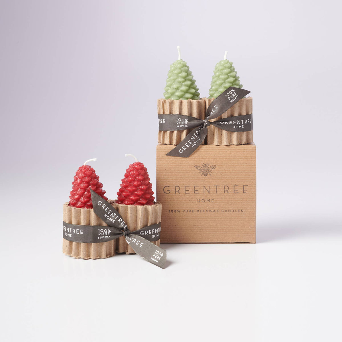 Small Pine Cone Handmade Beeswax Sculptural Candles: Goldenrod