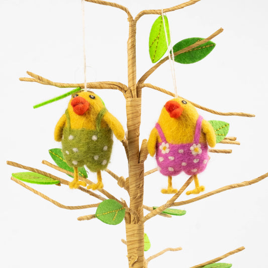 Ornament - Easter Chicks in Overalls