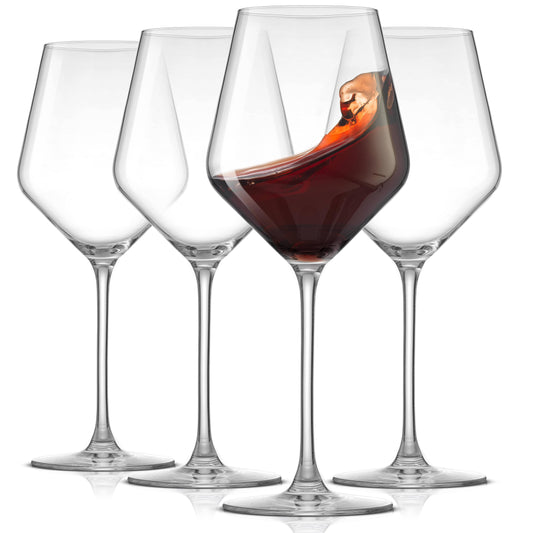 Layla Crystal Stemmed Wine Glasses, 17 Oz: Lead-Free Crystal