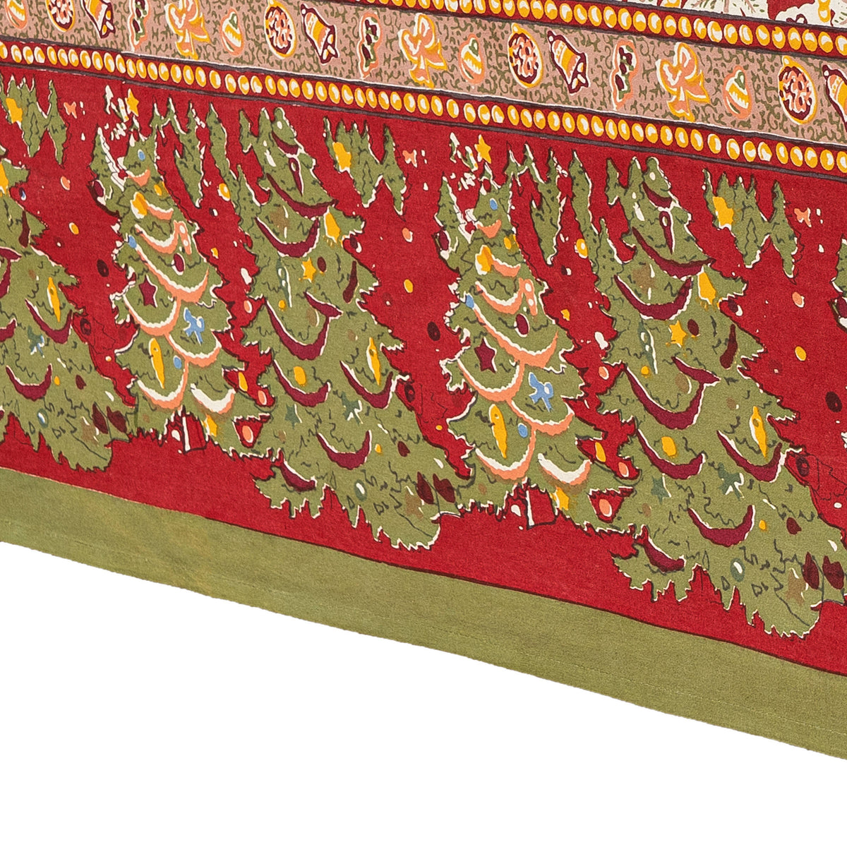 Noel Red & Green | French Tablecloths: 71" x 106"