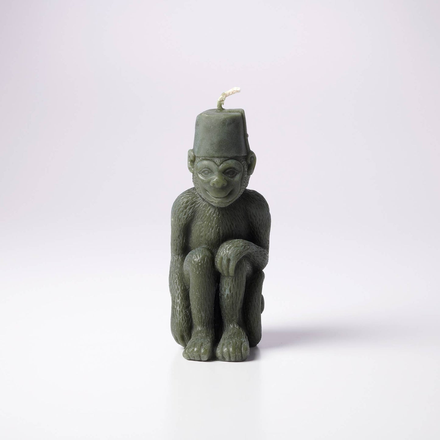 Monkey with a Fez Handmade Beeswax Sculptural Animal Candle: Bittersweet