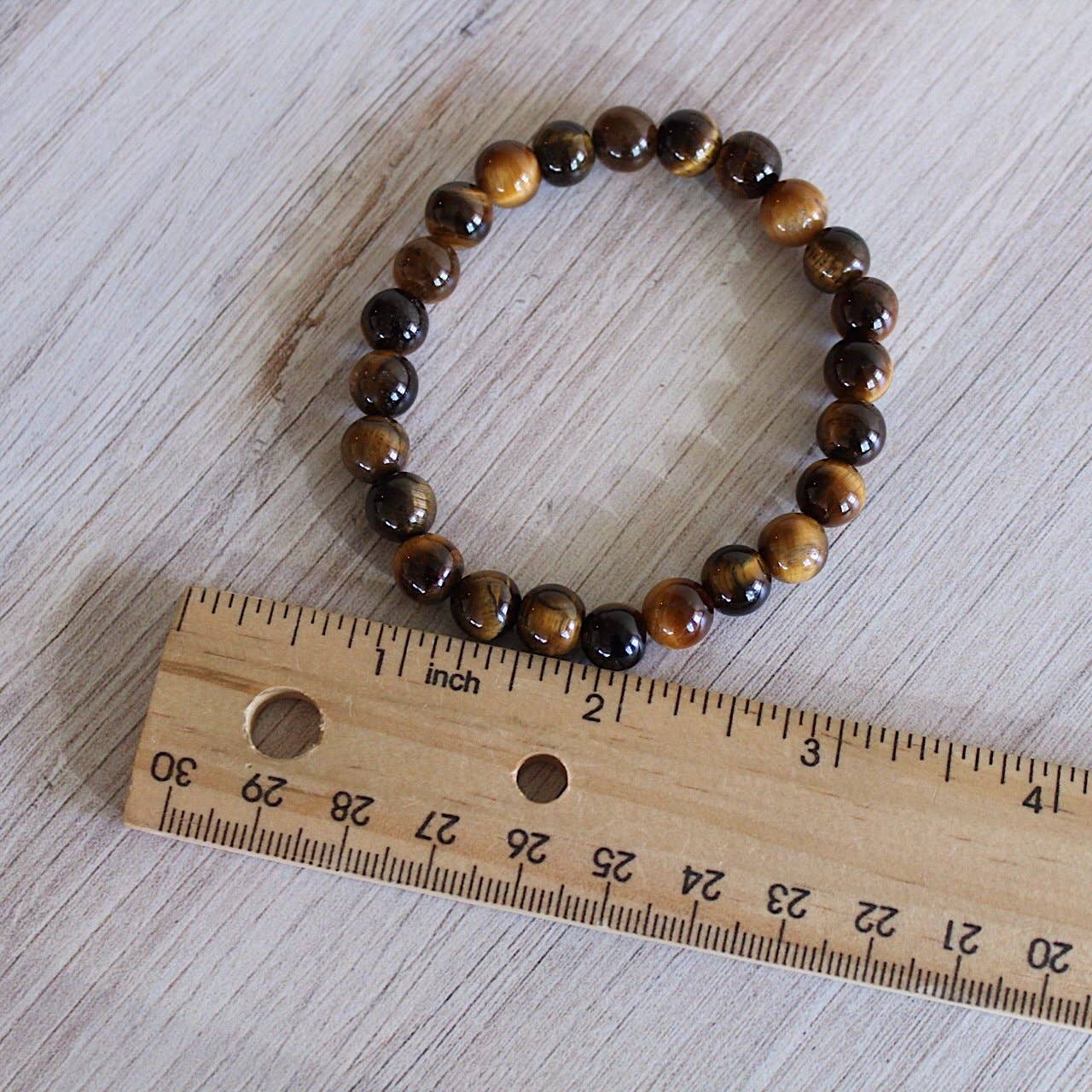 Tiger's Eye Bracelet 4mm/6mm/8mm - Crystals & Stones: 8mm