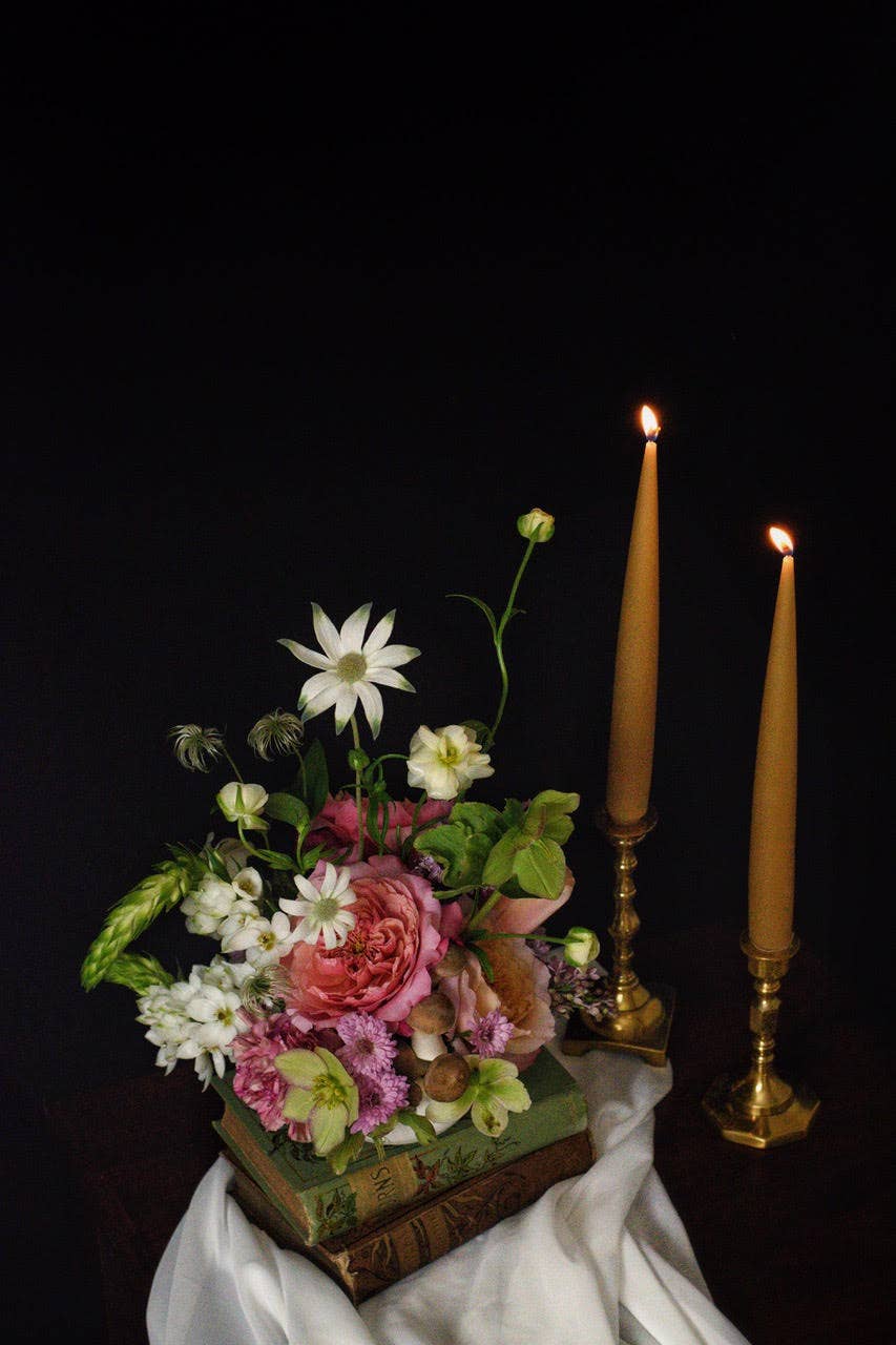 Apollo Taper Handmade Beeswax Candles: Cream