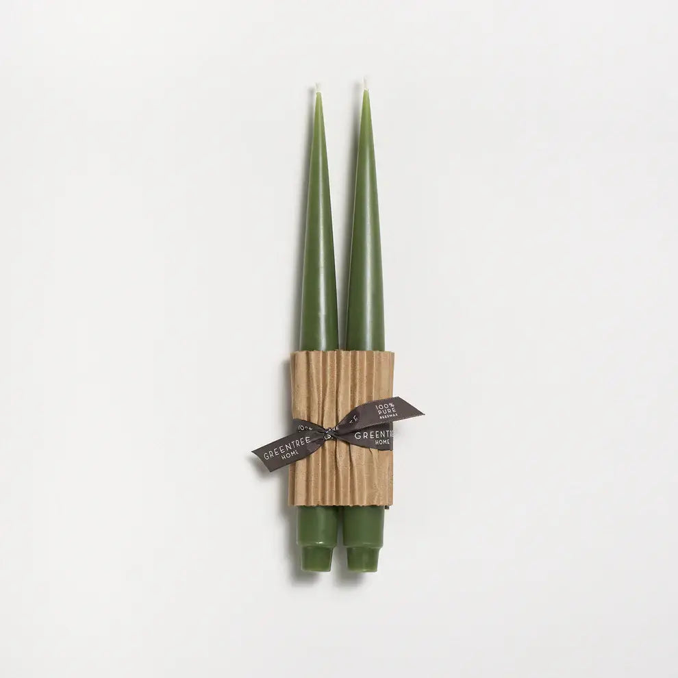 Apollo Taper Handmade Beeswax Candles: Cream