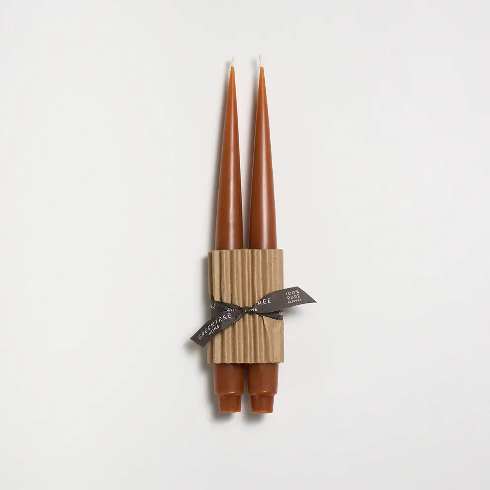 Apollo Taper Handmade Beeswax Candles: Cream
