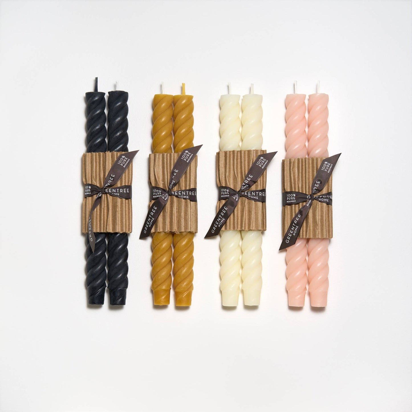 10" Rope Taper Candles: Celadon