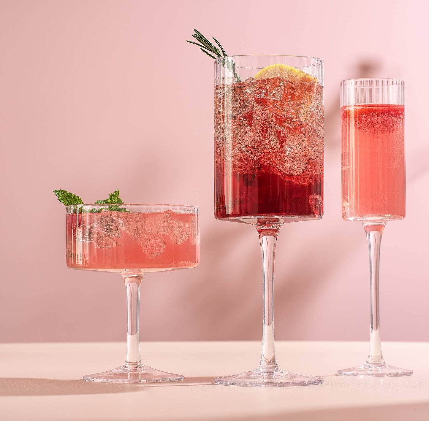 Elle Fluted Cylinder Wine Glass
