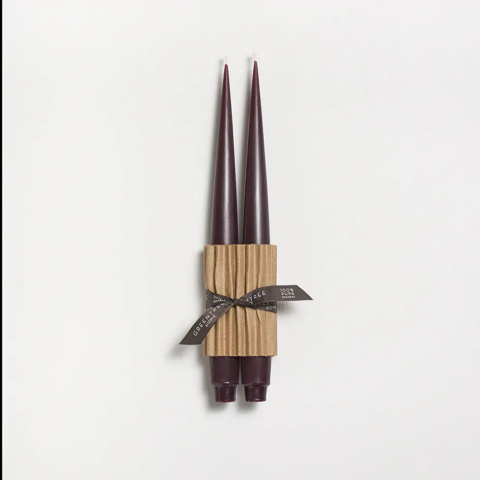 Apollo Taper Handmade Beeswax Candles: Sangria