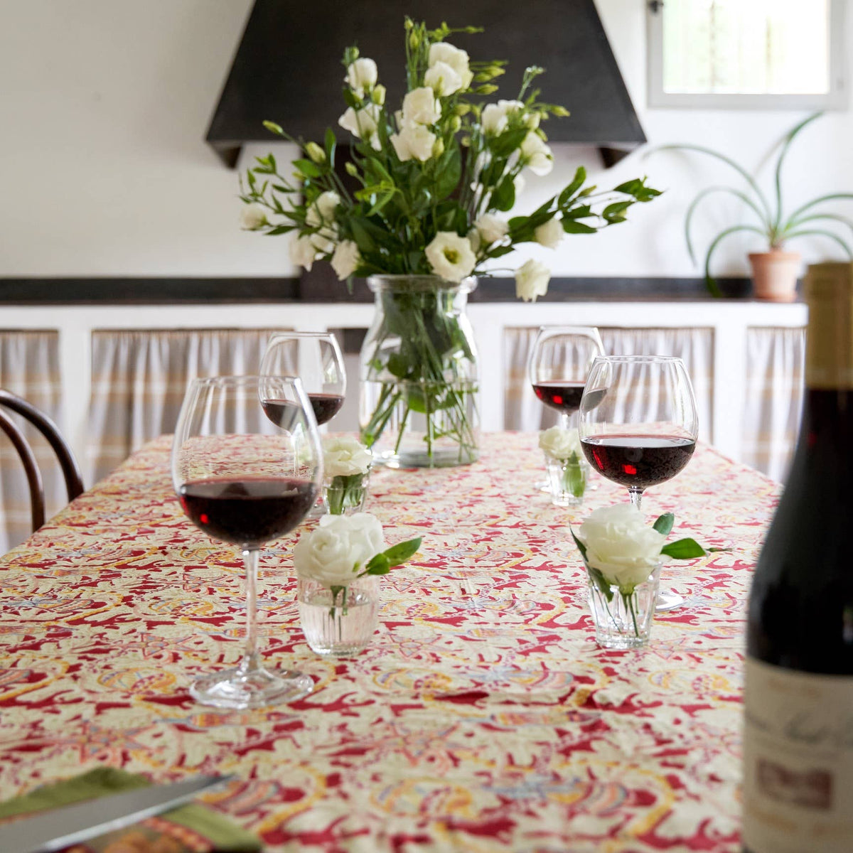 Noel Red & Green | French Tablecloths: 71" x 106"