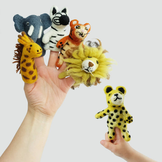 Felt Finger Puppets  - Jungle Jamboree Set of 5 for $26.25