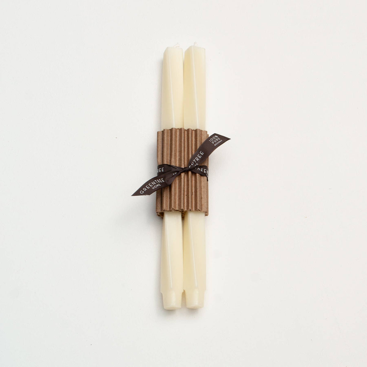 12" Spiral Taper Handmade Beeswax Candles: Berry Champagne
