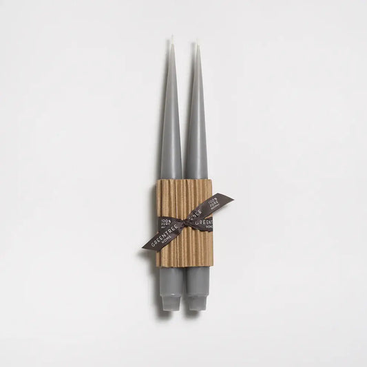 Apollo Taper Handmade Beeswax Candles: Rhubarb