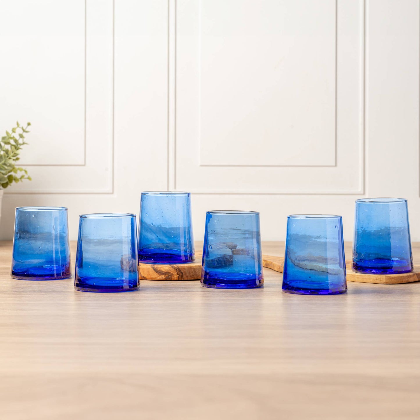 Moroccan Cone Glassware Small - Blue