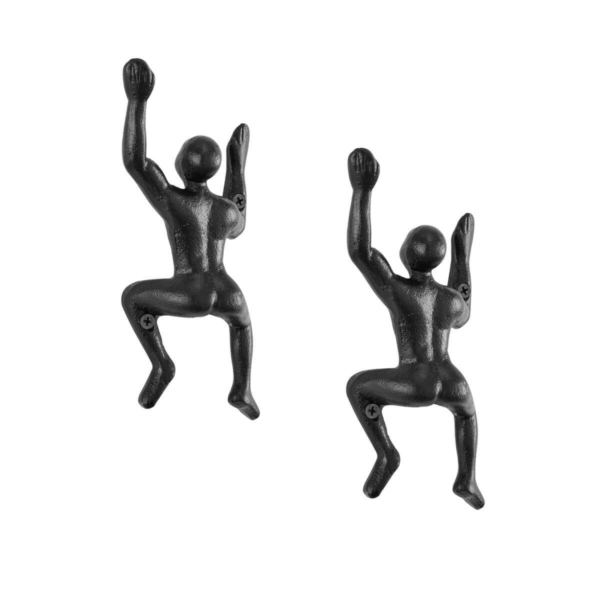 "Wall Climber" Cast Iron Black Wall Hook