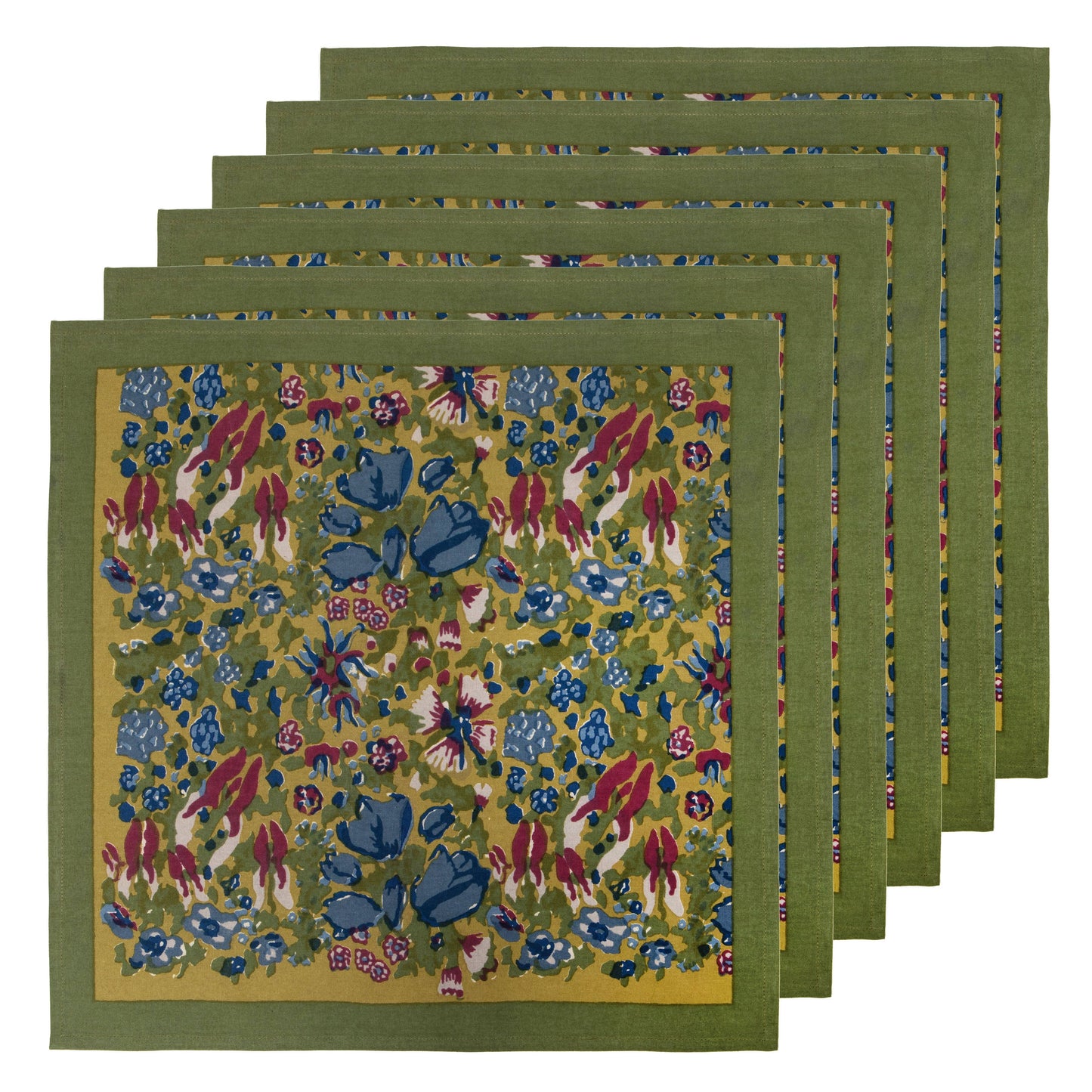 Jardin Blue & Vert | Napkins - Set of 6