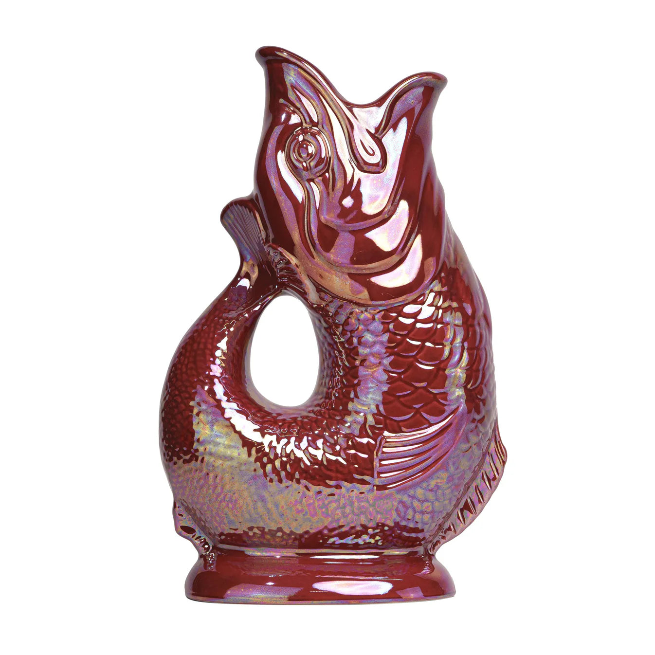 Cranberry Lustre Gluggle Jug Extra Large