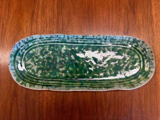 Stoneware Platter, Green