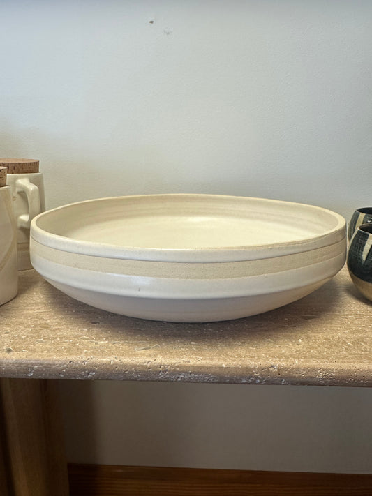 Large Hand Thrown Minimalist Serving Bowl - Susan Gregory