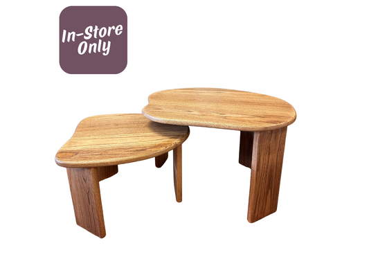 Zan Nesting Oak Coffee Tables - Ash