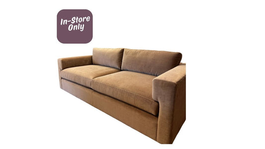 Boca Caramel Velvet Sofa 84x38x32