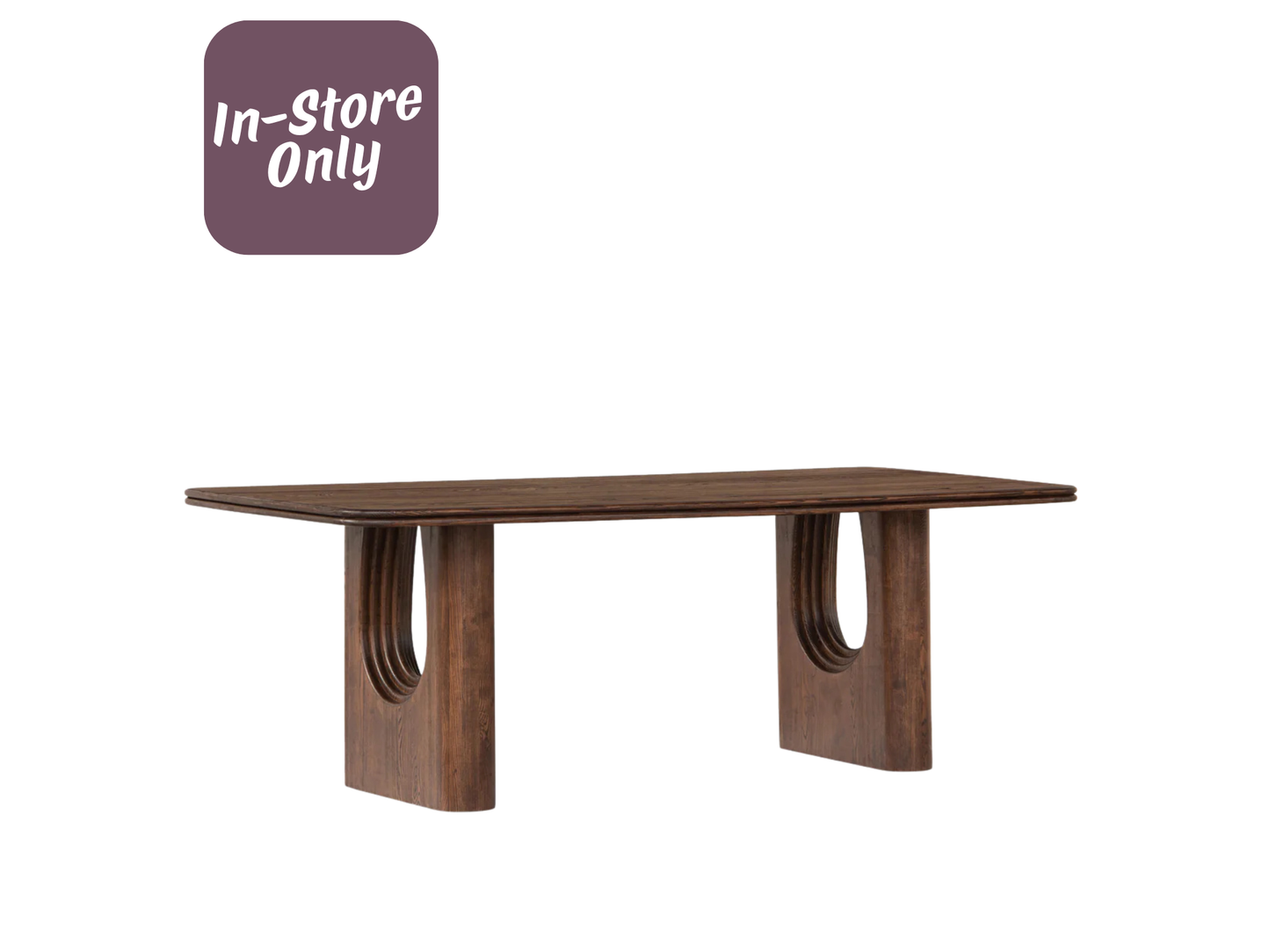 Layered Solid Oak Dining Table 86x40x30