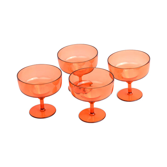 Rue Margarita Glasses Orange - Set of 4