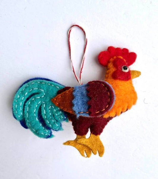 Ornament - Felt Rooster