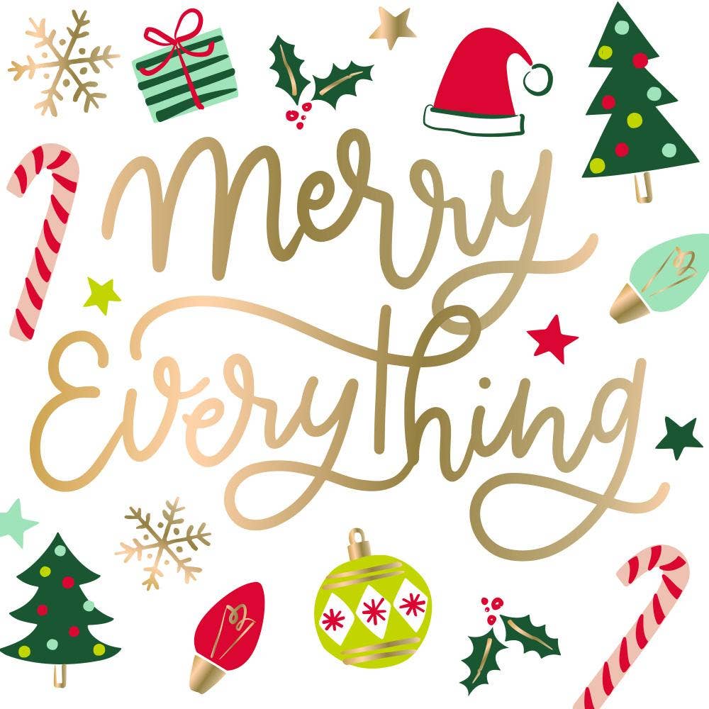 Christmas Cocktail Napkins | Merry Everything - 20ct: Default Title