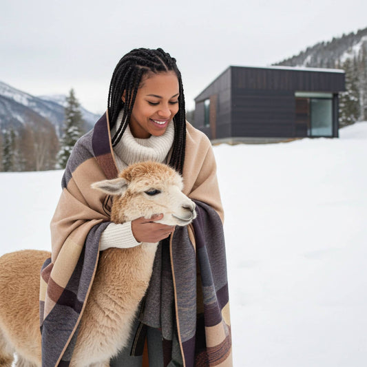 Alpaca Throw Blanket - Mojave: Throw     (45x70)