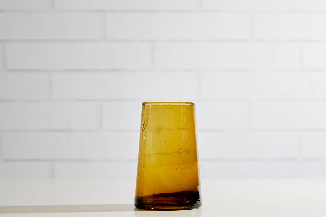 Moroccan Cone Glassware Large - Amber: Amber