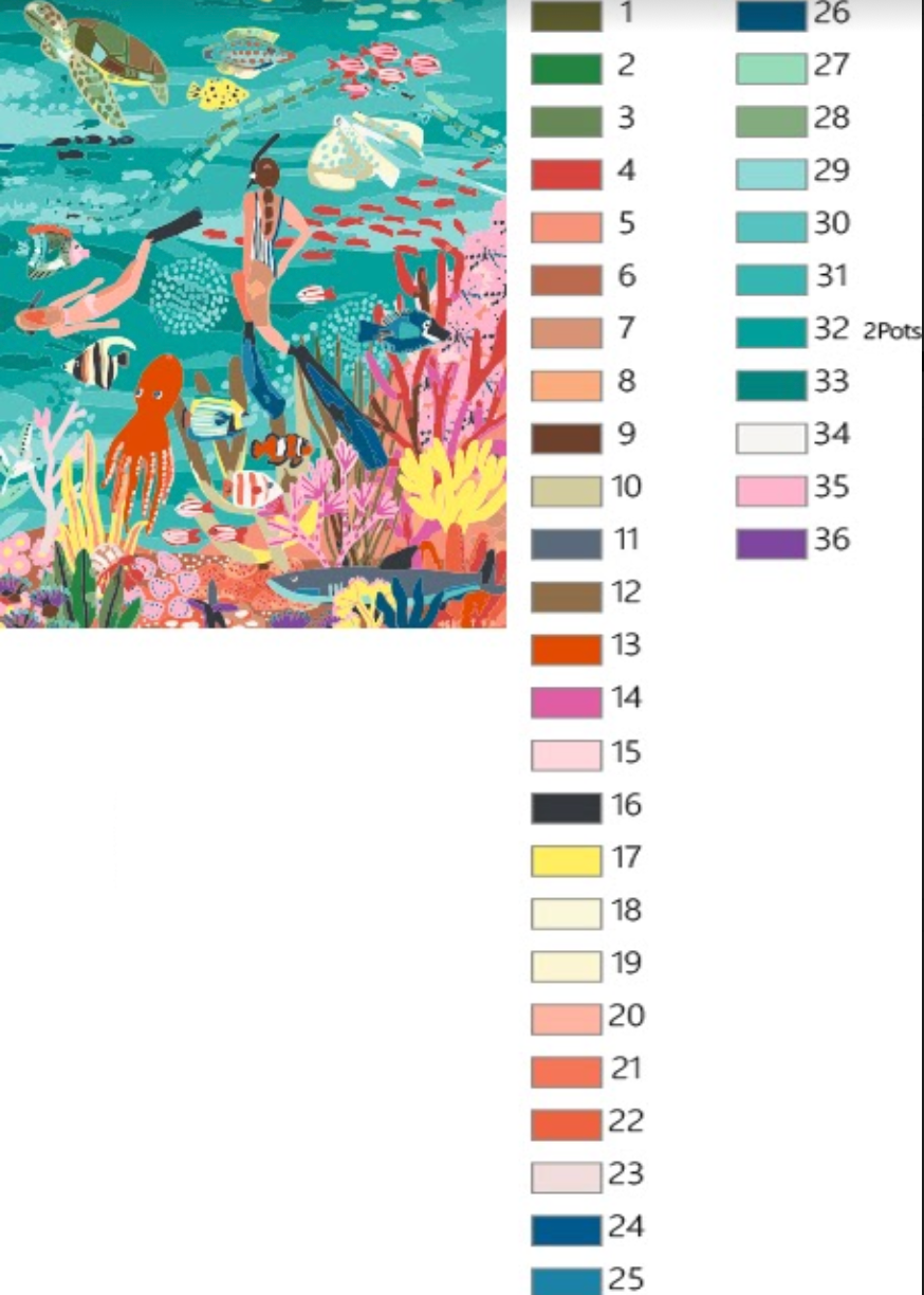 Under the Sea Paint by Numbers Deluxe