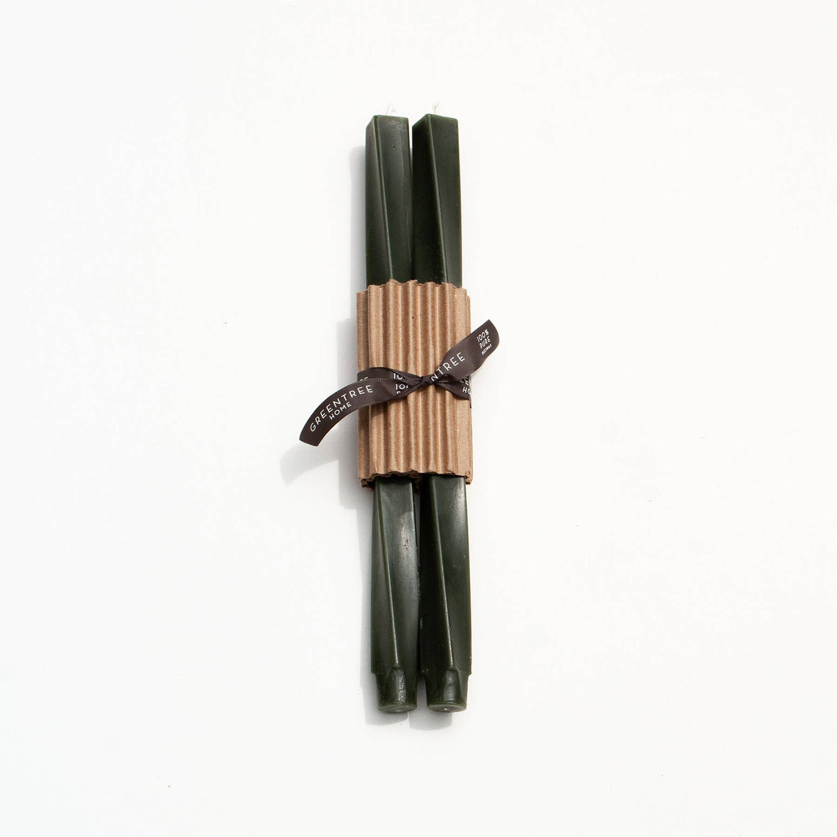 12" Spiral Taper Handmade Beeswax Candles: Turquoise
