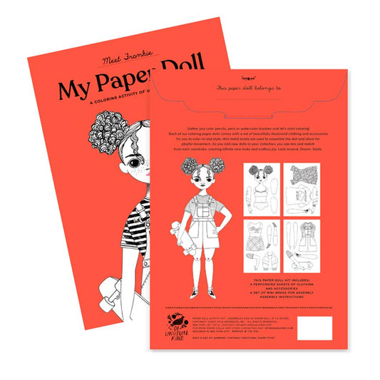 FRANKIE COLORING PAPER DOLL KIT