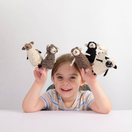Finger Puppets - Natural Sheep -  Assorted