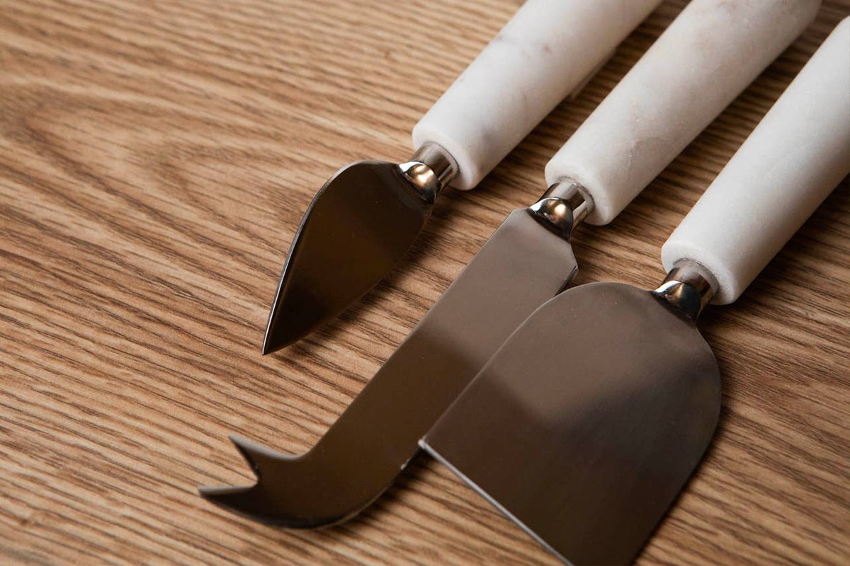 Marble Cheese Board Tools - Set of 3