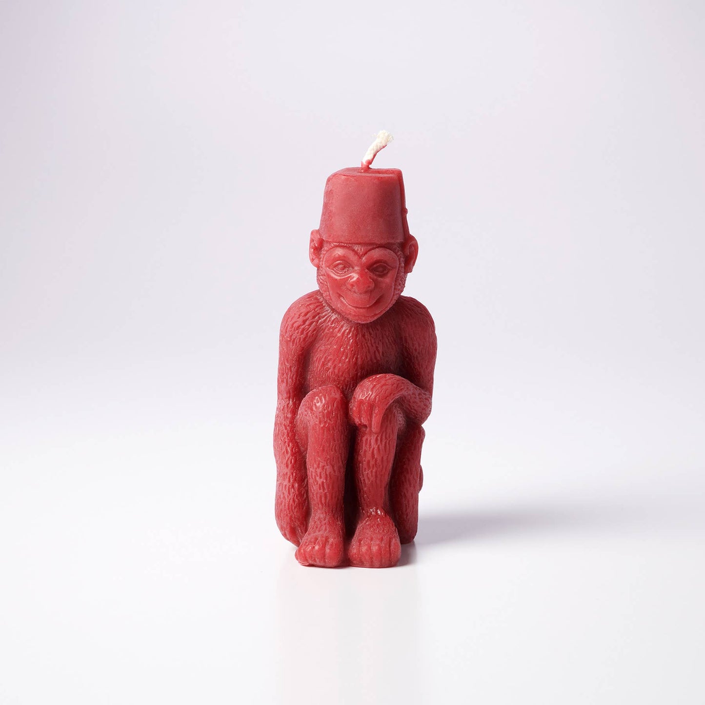 Monkey with a Fez Handmade Beeswax Sculptural Animal Candle: Bittersweet