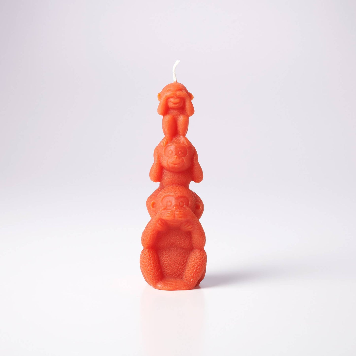 Wise Monkey Handmade Beeswax Sculptural Animal Candle: Bamboo