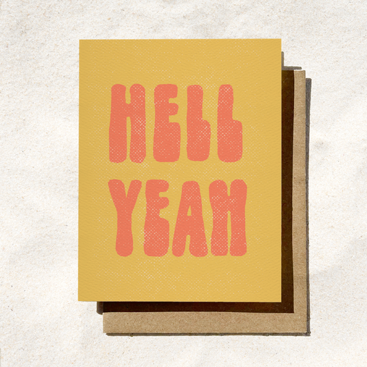 Hell Yeah Card | Funny Congrats Card | Fall Card