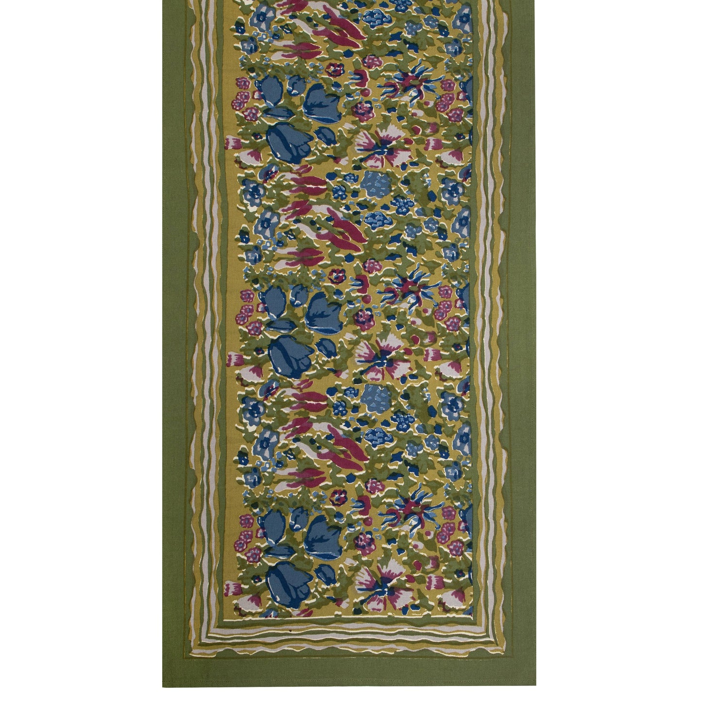 Jardin Blue & Vert | Table Runners: 16" x 90"