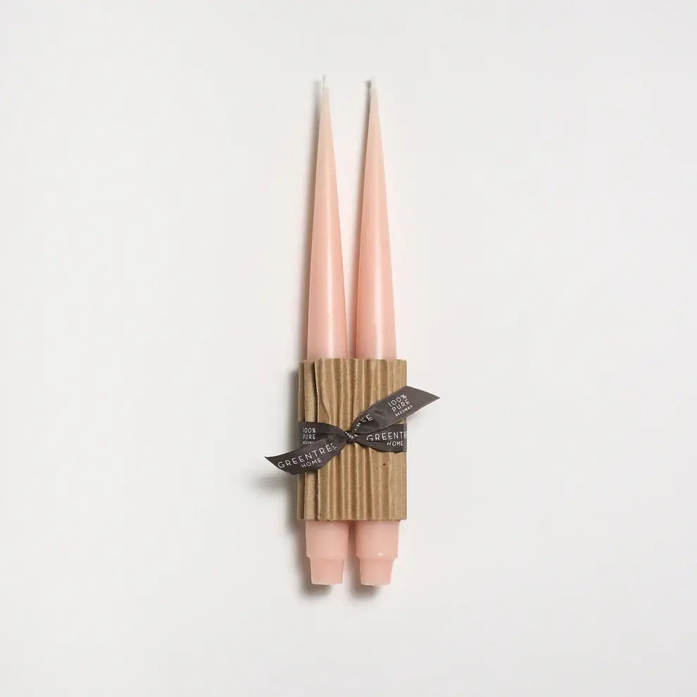 Apollo Taper Handmade Beeswax Candles: Cream