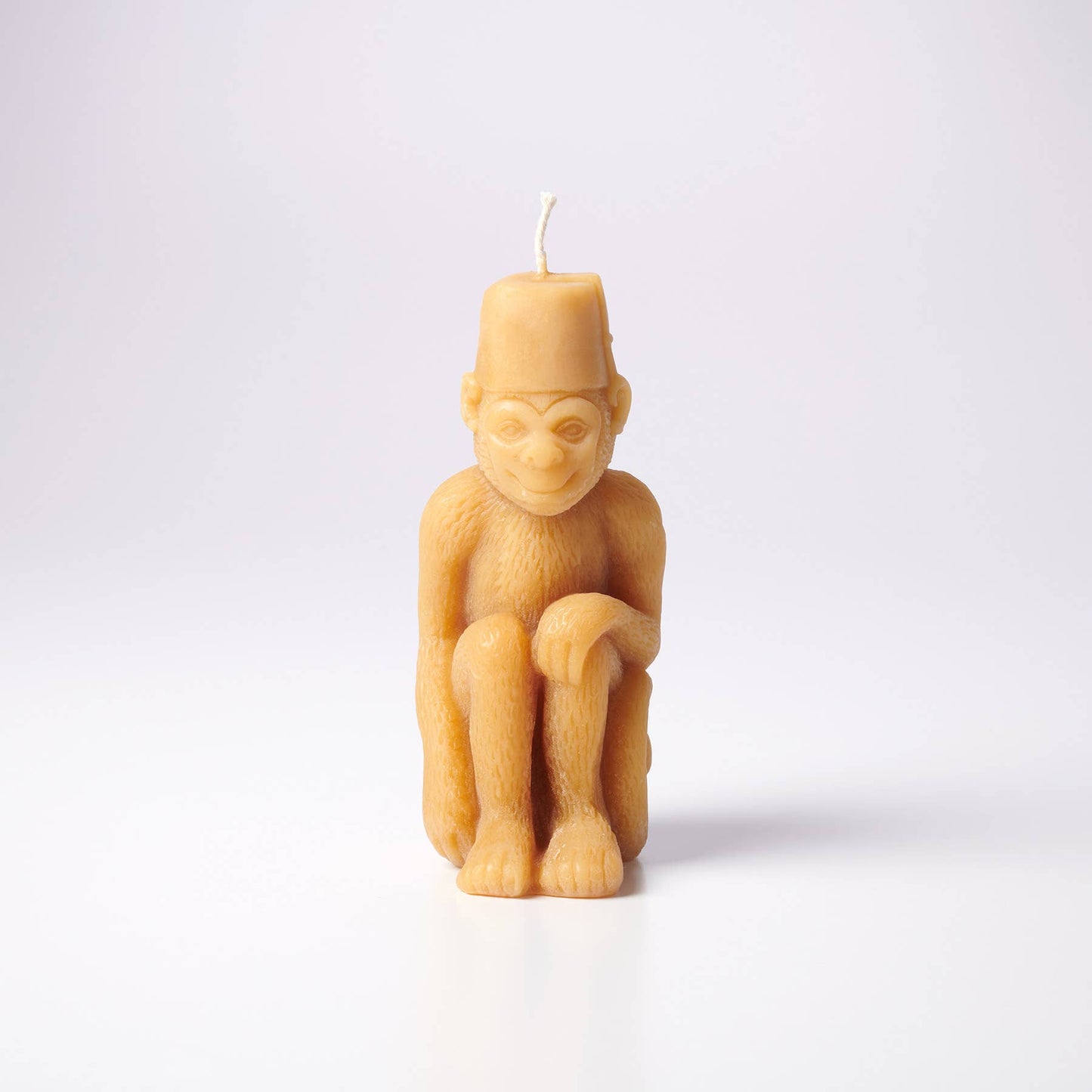 Monkey with a Fez Handmade Beeswax Sculptural Animal Candle: Bittersweet