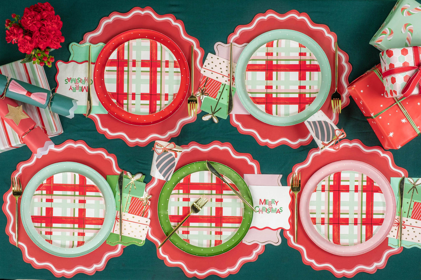 Cheerful Plaid Small Plates