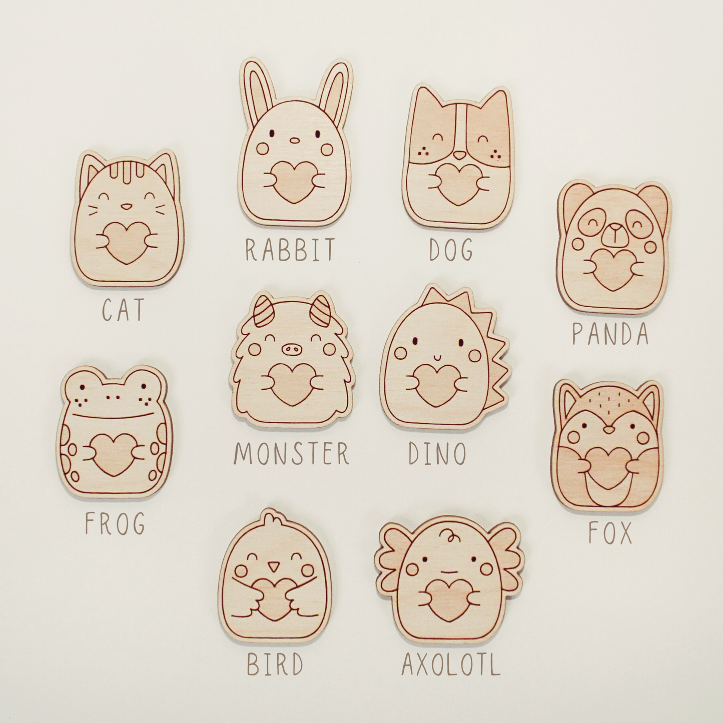 Wooden Pocket Hug, Rabbit. Thinking of You Gift