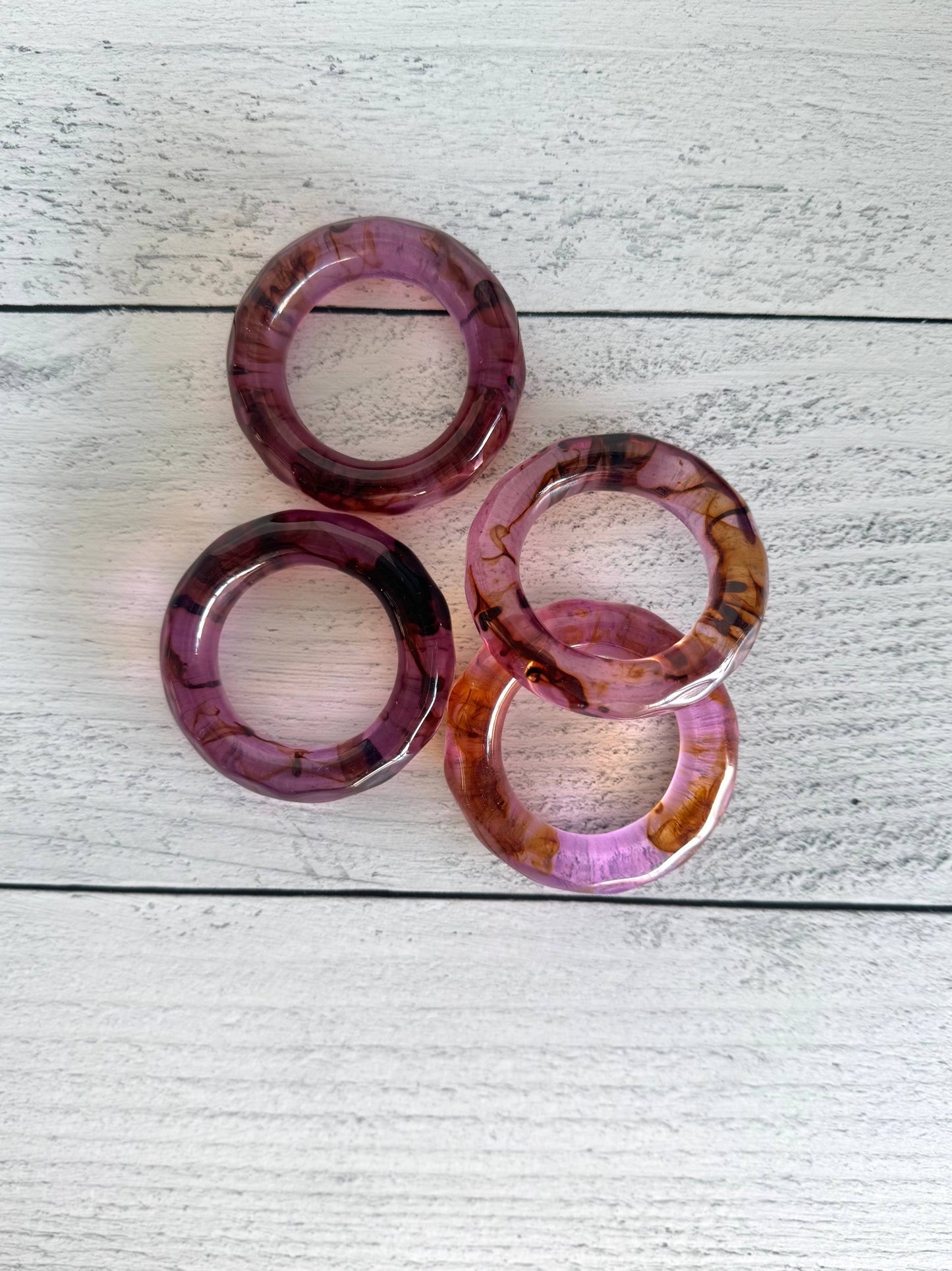 Element Napkin Rings- set of four: Honey