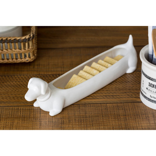 Ceramic Dachshund Cracker Holder